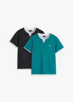 Lot de 2 T-shirts 2 en 1, bonprix