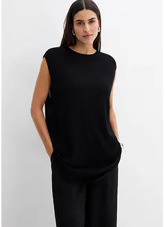 Top fluide en maille de viscose, coupe ballon, bonprix