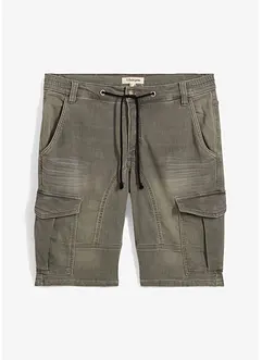 Bermuda en molleton aspect jean, Regular, bonprix