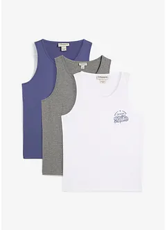 Lot de 3 débardeurs 100% coton, bonprix