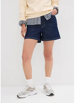 Short en jean taille haute, peu extensible, bonprix