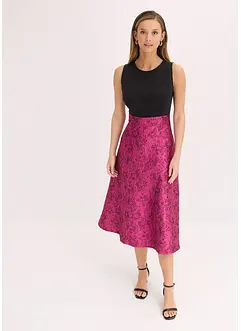 Midikleid mit Rock aus glänzendem Jacquard, bonprix