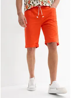 Regular Fit Schlupf-Bermuda aus Leinen-Mix, bonprix