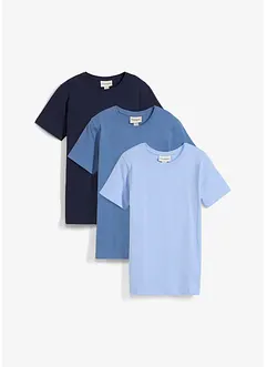 T-Shirt aus reiner Baumwolle (3er Pack), bonprix