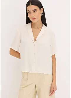 Satin-Bluse mit Reverskragen, bonprix