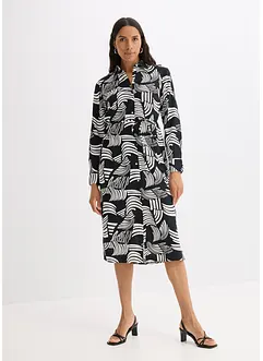 bedrucktes Blusenkleid aus leichtem Leinen-Mix, bonprix