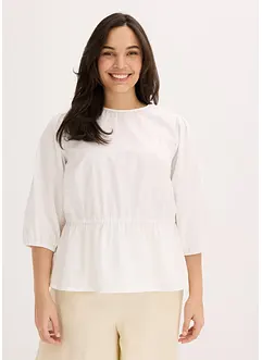 Bluse mit Puffärmeln und Rückenausschnitt, bonprix