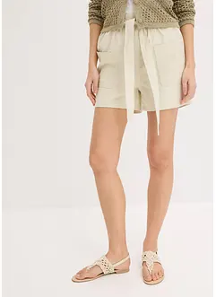 Twill-Shorts mit Bindegürtel, bonprix