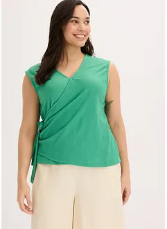 Jerseycrepe-Shirt in Wickeloptik, bonprix
