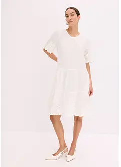 Kleid aus Musselin mit Lochstickerei, bonprix