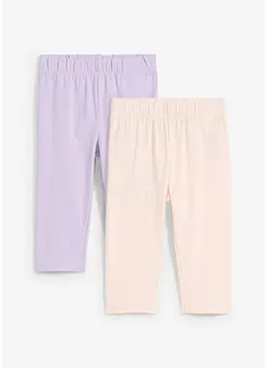 Capri-Leggings aus elastischem Bio-Baumwoll-Mix (2er Pack), bonprix