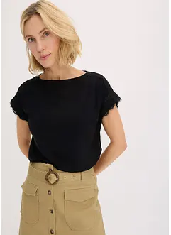 Viskose Shirt mit Spitze, bonprix