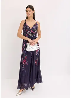 Maxikleid aus zartem Tüll mit Trägern, bonprix