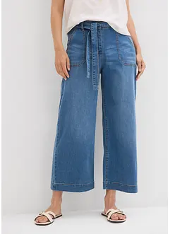 Wide-Leg-Jeans High Waist, Bequembund cropped, bonprix