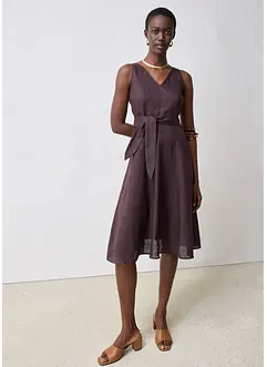 Robe midi 100% lin, bonprix