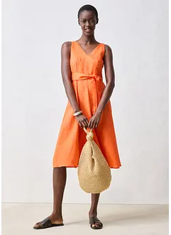 Midikleid aus reinem Leinen, bonprix