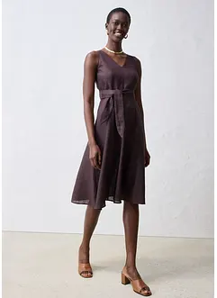 Robe midi 100% lin, bonprix