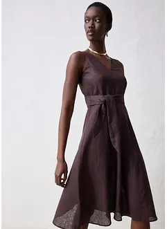 Robe midi 100% lin, bonprix