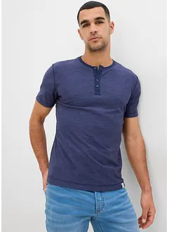 Henleyshirt, aus reiner Baumwolle, Kurzarm, bonprix