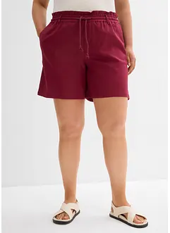 Leinen-Paperbag-Shorts, bonprix