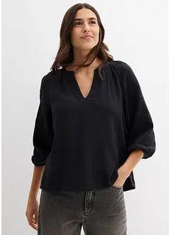 Blouse oversize en gaze de coton, bonprix