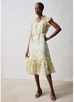 Robe longue en ramie avec un bel imprimé floral, bonprix
