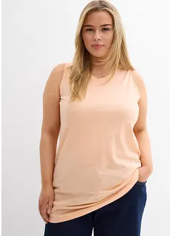 Lot de 2 débardeurs longs 100% coton, bonprix