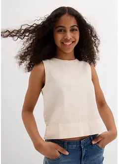 Blouse sans manches en lin mélangé rafraîchissant, bonprix