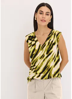 Top en jersey à plis plats et épaulettes, bonprix