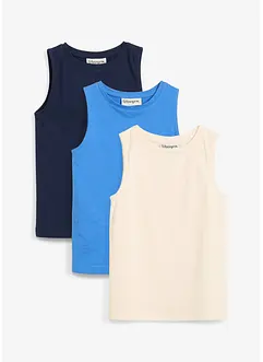 Lot de 3 tops 100% coton, bonprix