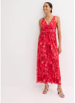 Robe longue en doux mesh imprimé, bonprix