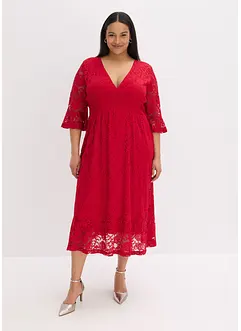 Robe en dentelle à volants, bonprix