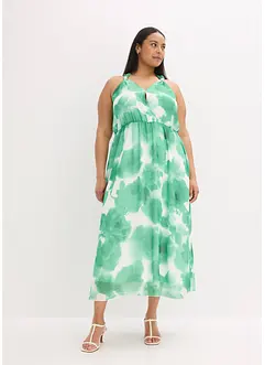 Robe longue en crêpe à bretelles ornées d’un anneau, bonprix