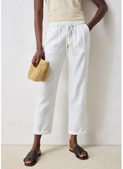 Pantalon taille élastiquée 100 % lin, bonprix