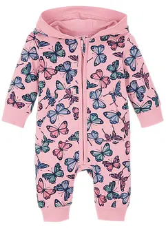 Combinaison sweat bébé à capuche coton, bonprix
