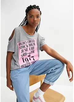 T-shirt avec découpes, bonprix