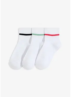 Kurze Tennissocke mit Bio-Baumwolle und Frottee in der Innensohle (3er Pack), bonprix