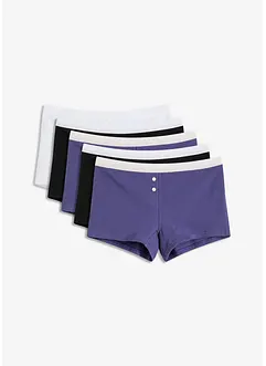 Damen Boxer (5er Pack) mit Bio-Baumwolle, bonprix