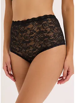 Lot de 3 slips taille haute en dentelle, bonprix