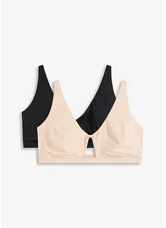 Lot de 2 soutiens-gorge bralette coton, bonprix