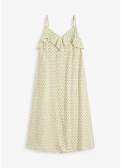 Robe midi à encolure volantée, bonprix