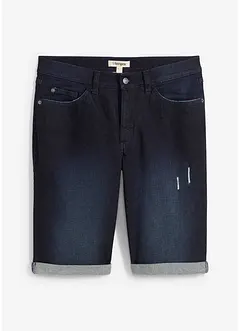 Bermuda en jean extensible, base retroussée, regular, bonprix