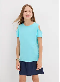T-shirt à découpes 100% coton, bonprix