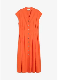 Midikleid aus leichtem Leinen-Mix, bonprix