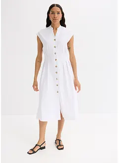 Robe midi légère en lin mélangé, bonprix