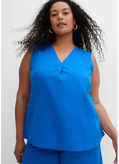 Blouse sans manches en lin mélangé, bonprix