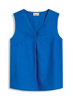 Blusentop aus luftigem Leinen-Mix, bonprix