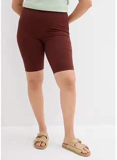 High-Waist-Radler aus Rippjersey, bonprix