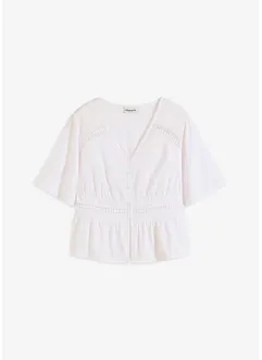 T-shirt tunique à dentelle, bonprix