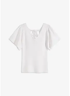 Pull côtelé à manches courtes papillon, bonprix